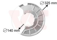 Van Wezel Spritzblech, Bremsscheibe Links, Vorderachse U.A. FüR Audi, Seat