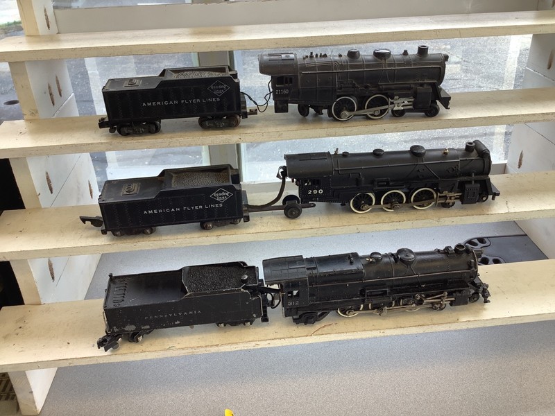 AMERICAN FLYER #312(SIT)/ #290/#21160 ENGINES & TENDERS/ SOLD FOR RESTORATION!!