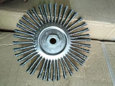 7" x 5/8" Twist Wire Wheel 5/8"-11 Arbor Nut Rim corrosion rust Clean