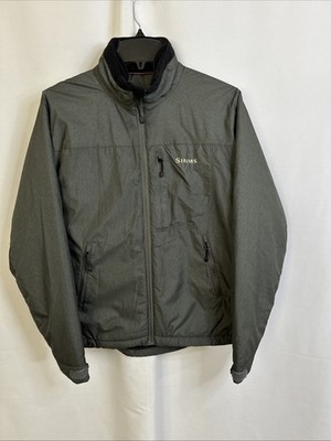 Simms Primaloft Mens Softshell Full Zip Jacket Outdoor Gray Large #6012