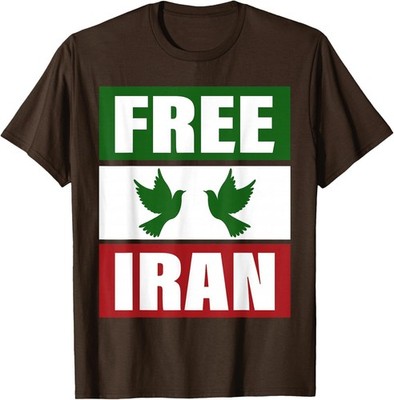 Free Iran Freedom Peace Iranian Flag Colors Iran Unisex T-Shirt