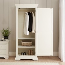 Wilmslow White Painted 1 Door Single Wardrobe - SLIGHT SECONDS-WLM11-F463