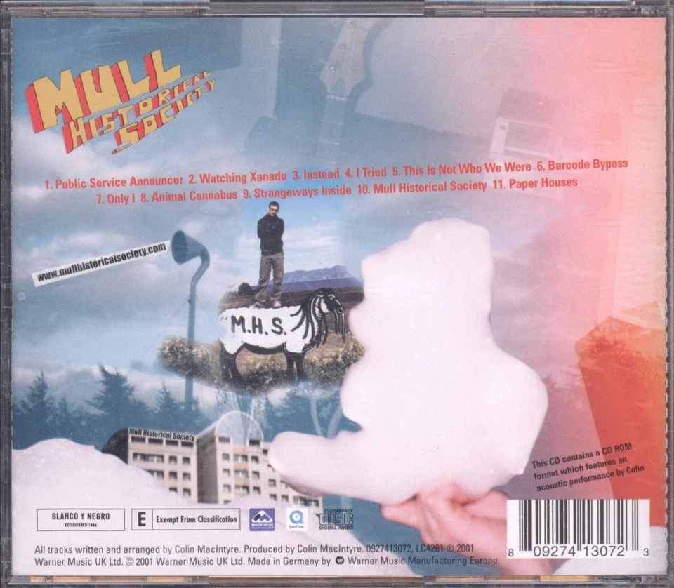 Mull Historical Society Loss CD UK Blanco Y Negro 2001 Erweiterte CD Mit Video - Bild 2 von 3