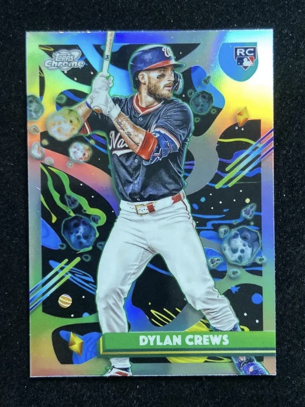 2025 Topps Chrome Cosmic Dylan Crews Rookie 194 Refractor  RC - Nationals