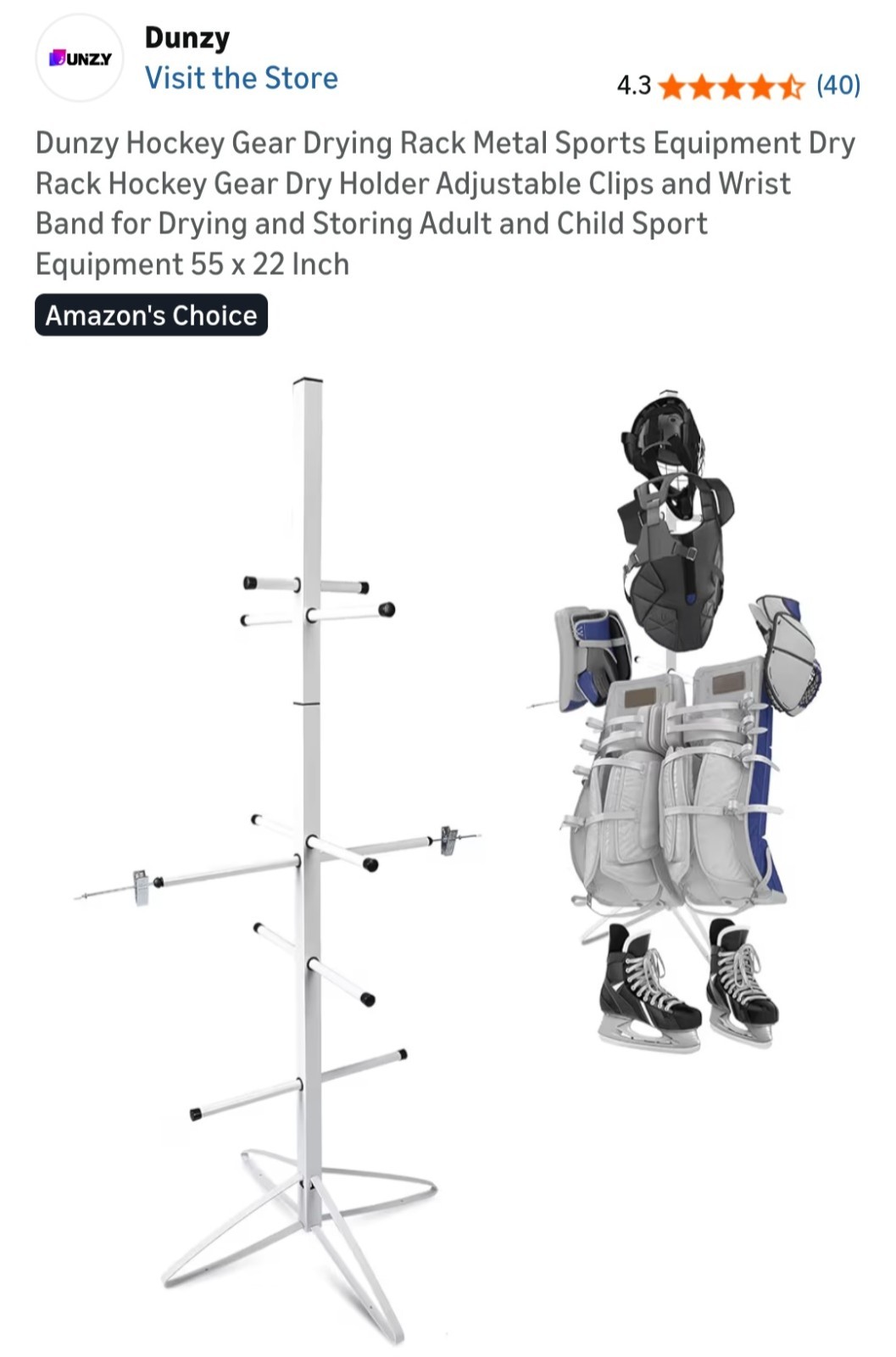 Drying Rack For Hockey Gear
