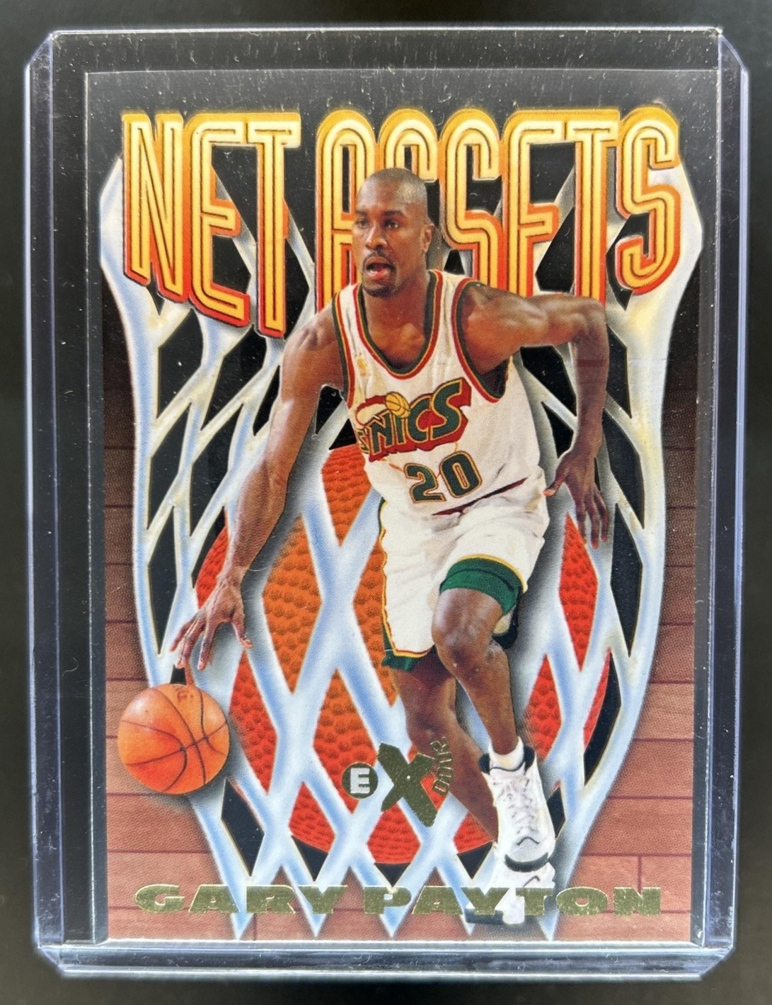 1996 Skybox EX-2000 Gary Payton Net Assets #14 SuperSonics