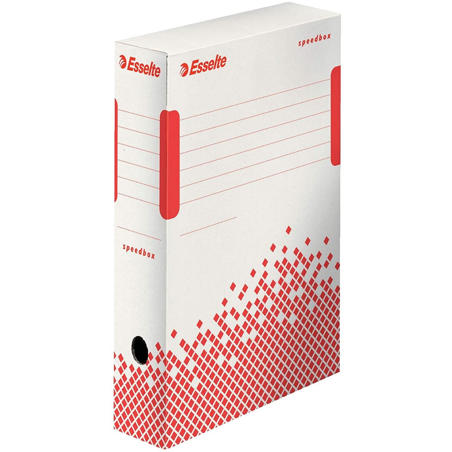 Boites archive Esselte carton blanc dos 80mm rangement classeur A4 lot de 25
