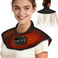Heating Pad for Neck Shoulder, Cordless Electric Neck Shoulder Heating Pad Wr...