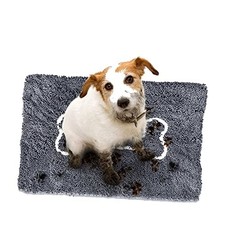 Soggy Doggy Absorbent Dog Door Mat, Gray, 26x36 26" x 36" Grey/Light Grey Bone