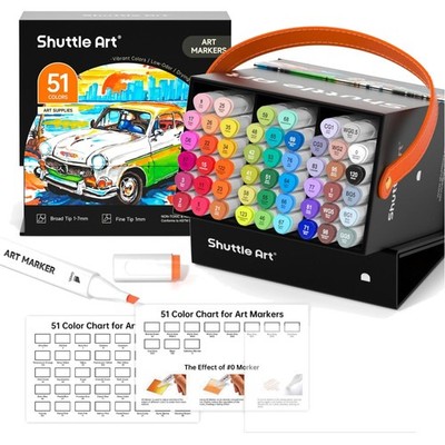 Alkohol Marker, 50 buntes Permanent Marker doppelseitiges Alkohol Markers Sti...