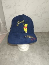 Vintage Disneyland Winnie the Pooh Eeyore Tigger blue strap back hat NWT