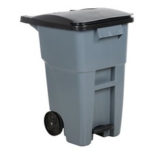 Rubbermaid® 1971956 200 Qt. / 50 Gallon Gray Step-On Wheeled Trash Can