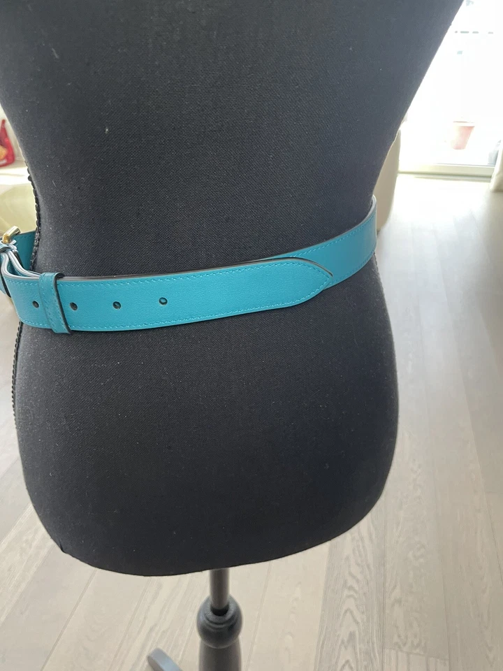 Bolso Cinturón Gucci Azul Teal Terciopelo Matelasse GG Foto 4 de 4