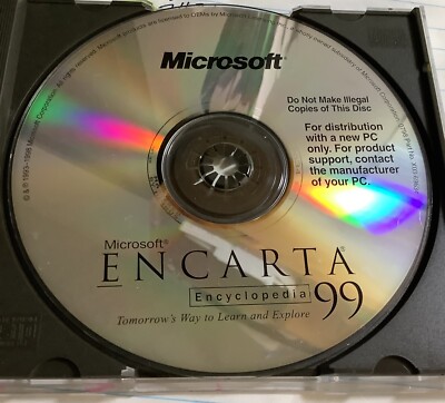 Microsoft Encarta Encyclopedia 99 CD-ROM (Windows 1993-1998