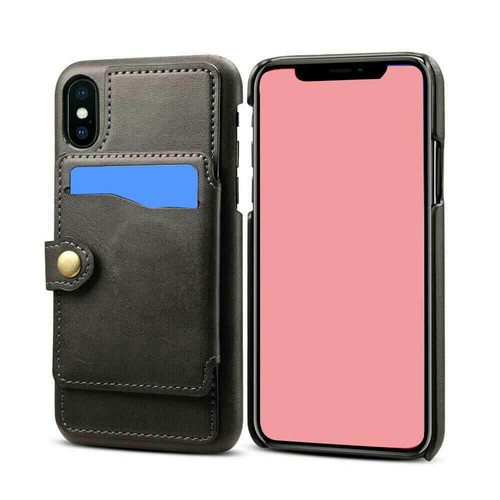 Leather Wallet Card Stand Magnetic Flip Case Cover For iPhone 6 7 8 Plus X XR XS - Picture 3 of 7