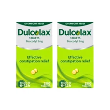 2 X Box Dulcolax Tablets Bisacodyl 5mg 200's For Effective Constipation Relief