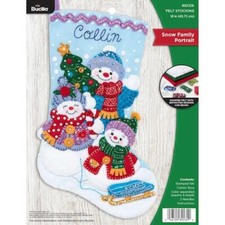 Bucilla 18" Felt Christmas Stocking Kit - Snow Family Portrait