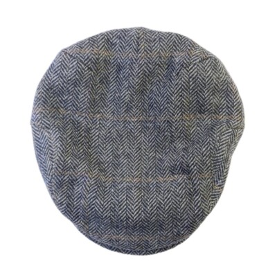 帽子 Wigens Oscar Cap Mens Wool Earflap Newsboy Black Driver Hat UK