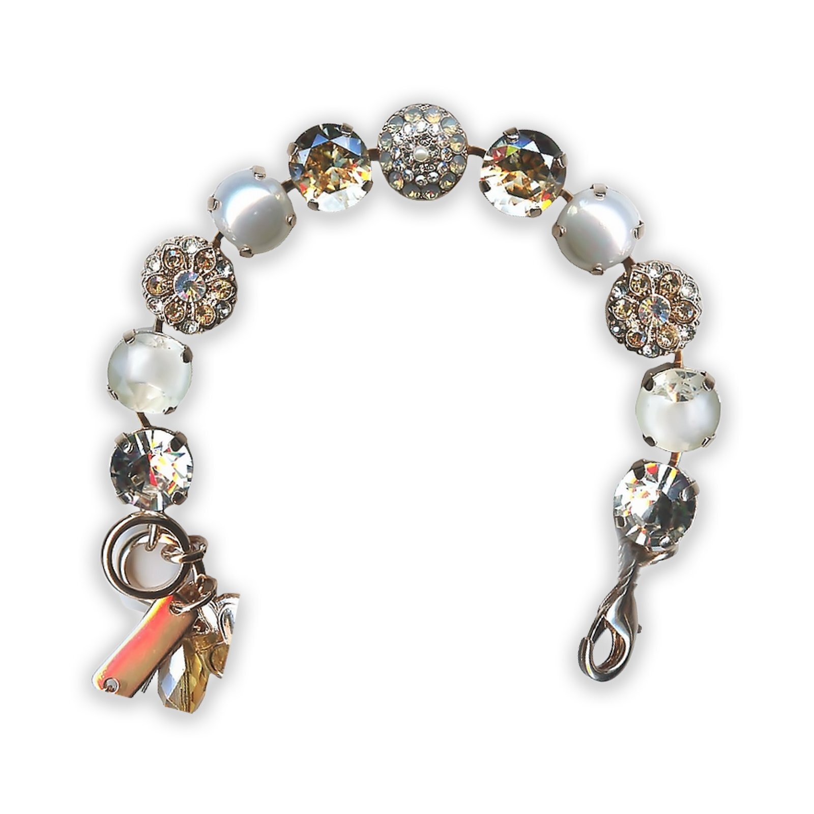 Mariana SeaShell Coll Timeless Pearl Mineral Bracelet in Clear & Light Topaz-image