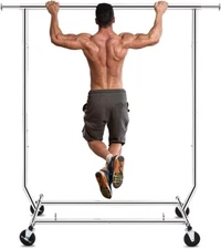 HOKEEPER Heavy Duty Commercial Clothes Rack, Clothing Garment Racks with Wheels