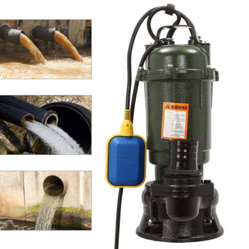 0.37KW(0.5HP) Submersible Basement Sewer Pump Sump Ejector Pump H Max:10m/32.8ft