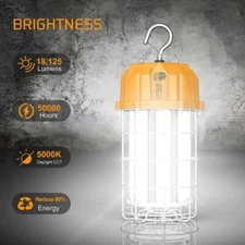 125W LED Temporary Work Light Hanging Portable Construction Jobsite Light 5000K