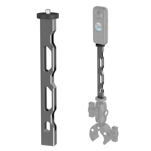 Supporto asta braccio prolunga alluminio vite e foro 1/4" per GoPro DJI Insta360 - Foto 9 di 14