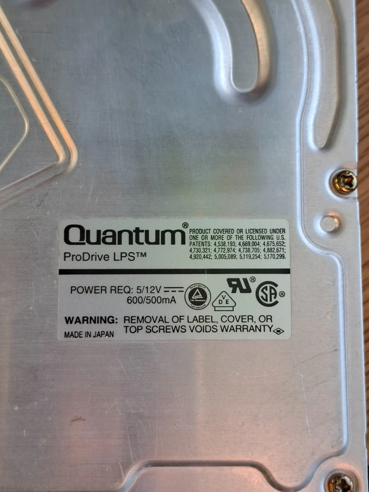 Quantum ProDrive LPS 270S TB27S011 SCSI 50-Pin 270MB 3.5" Internal Hard Drive - Image 3 of 4