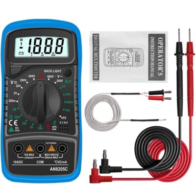 Digital Multimeter Messgerät LCD Strommesser Strom AC DC Voltmeter Amperemeter