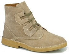 New Mens Suede Desert Boots Lace up Stylish Ankle Smart Shoes Dark & Light Taupe