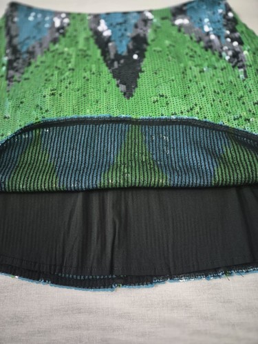 French Connection Sequin Green Mineral/Multicoloured Skirt Size 8 RPP £95.00 - Picture 3 of 10