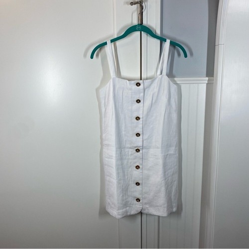 J. Crew Claudia dress in linen Size XXS white honeymoon bridal graduation nwt - Picture 2 of 10