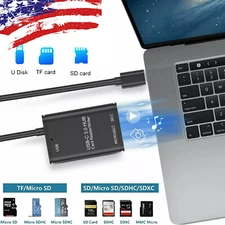USB C to SD Card Reader Writer OTG Adapter USB 3.0 Micro SD Memory Card Reader