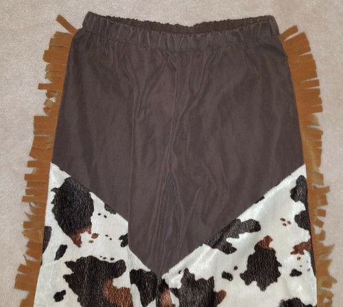 AS IS Gymboree Girls Cowgirl Pants Size 7-8 Halloween Costume Brown Fringe AS IS - Picture 2 of 8