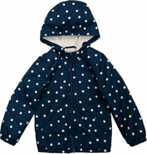 Carter's Girls Navy Dot Windbreaker Jacket Size 4 5 6 7 8 10 12 14