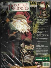 Dimensions Bottle Buddies Santa Man 18098 Felt Craft Kit 1996 No Sew- New