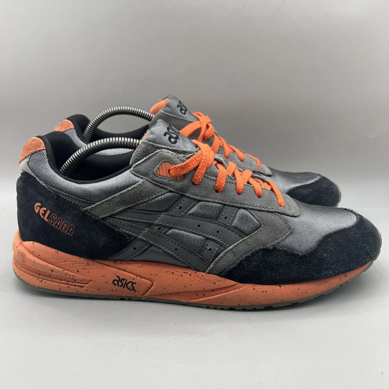 Scarpe basse comode Asics Gel Saga running sneakers uomo taglia 12 arancione grigio