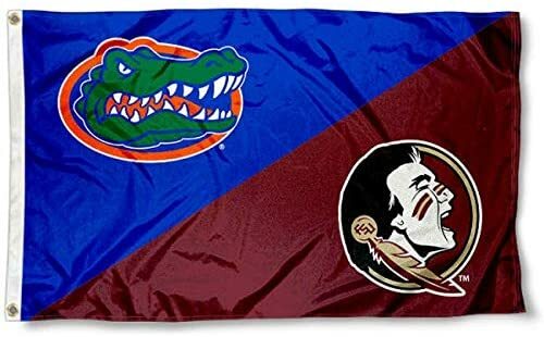 University of Florida Gators vs Florida State Seminoles Logo Flag