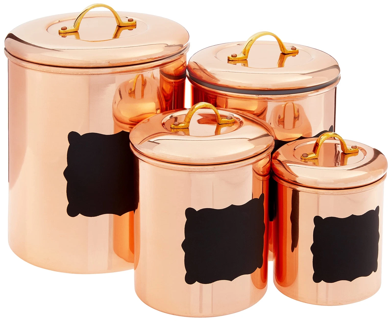 Old Dutch 4 Piece Decor "CHALKBOARD" Canister Set, 4 quart, Copper
Opens in a new window or tab