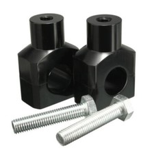 7/8" 22mm Motorcycle Handle Bar Mount Black Risers Clamp for ATV Quad Dirt Bike