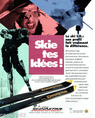 REKLAME WERBUNG 125 1993 Les skis DYNASTAR I.D