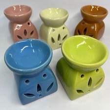 Ceramic Oil Burner - Tea Light Wax Melt Warmer & Essential Oil Burner 5 Colours