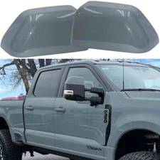 2024-2026 Ford F250 F350 F450 Superduty Mirror COVERS Overlays R7 GLACIER GRAY