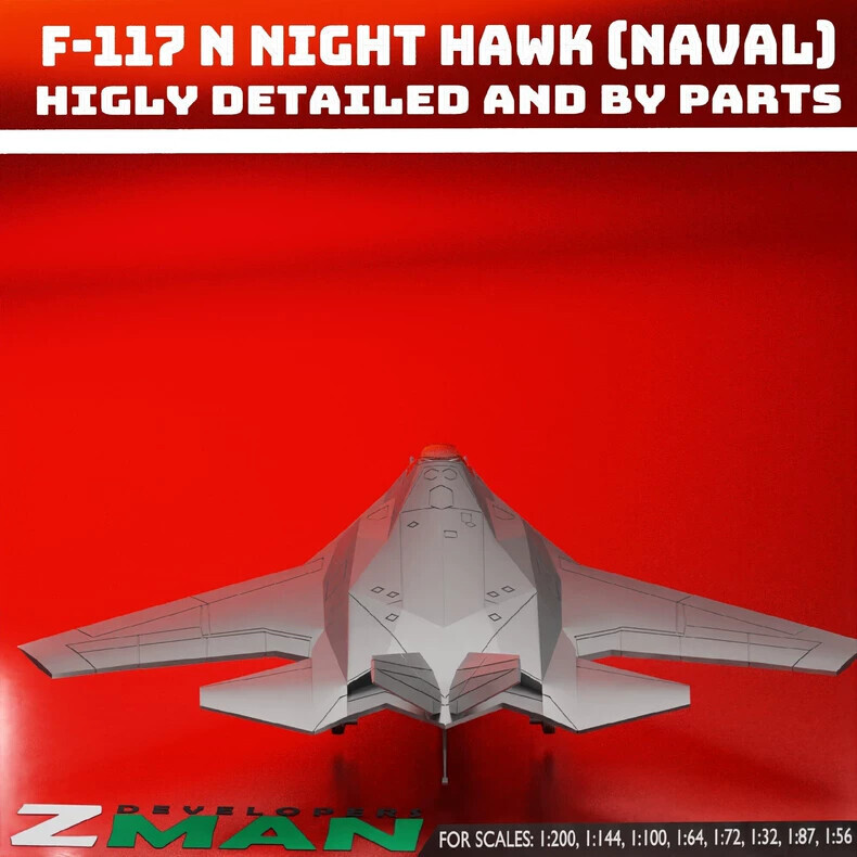 USA AIRCRAFT 1/144 F-117 ステルス PLATZ 1/144 USAF STEALTH FIGHTER F-117 Night Hawk Skunk