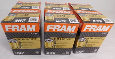 6-PACK - FRAM Ultra Synthetic Oil Filter - Top of the Line - FRAM's Best XG9837