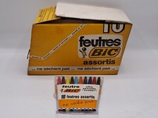 BIC VINTAGE FEUTRES BIC 70'S espositore con 20 pochettes old stock new