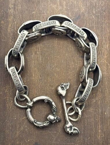STERLING Bracelet BWL V22LA, GABORATORY, GREAT FROG CHROME HEARTS Biker Rockstar