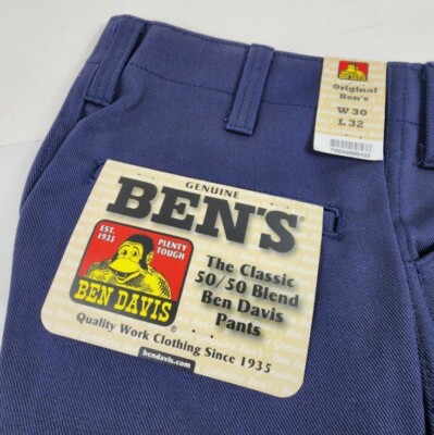 Ben Davis Mens Classic Original Bens 50/50 Blend Twill Work Pants