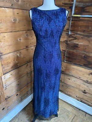 papell boutique evening beaded dress Adrianna Papell Platinum 40395