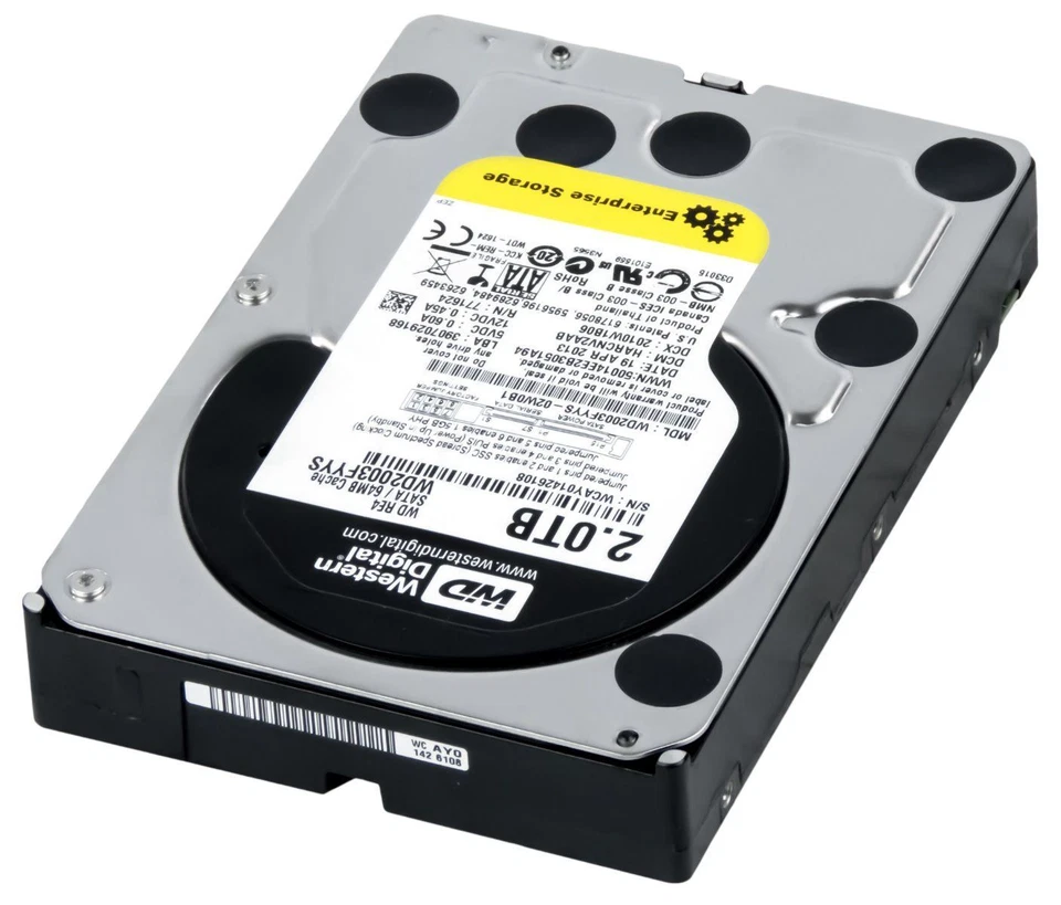 Disco Rigido Western Digital RE4 BLACK WD2003FYYS 2TB 7200RPM 64MB SATA II 3.5" - Immagine 3 di 3